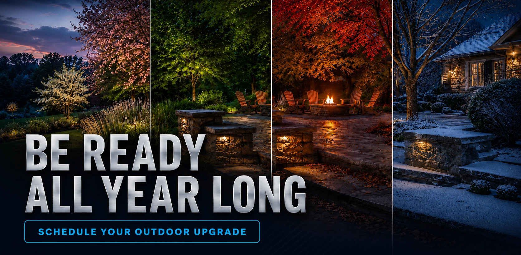 Be Ready All Year Long — four-season outdoor living, fire pits, and hardscaping by CNI Western. Schedule your outdoor upgrade.